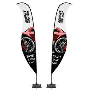 17' Sabre Sail Sign Kit Double-Sided with Scissor Base