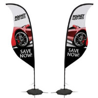 9' Sabre Sail Sign Kit Double-Sided with Scissor Base