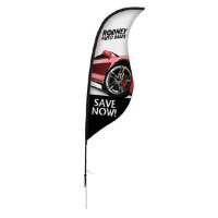 9' Sabre Sail Sign Kit Single-Sided with Spike Base