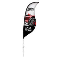9&#039; Sabre Sail Sign Kit Single-Sided with Spike Base - 9' Sabre Sail Sign Kit Single-Sided with Spike Base