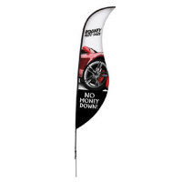 13' Sabre Sail Sign Kit Single-Sided with Spike Base